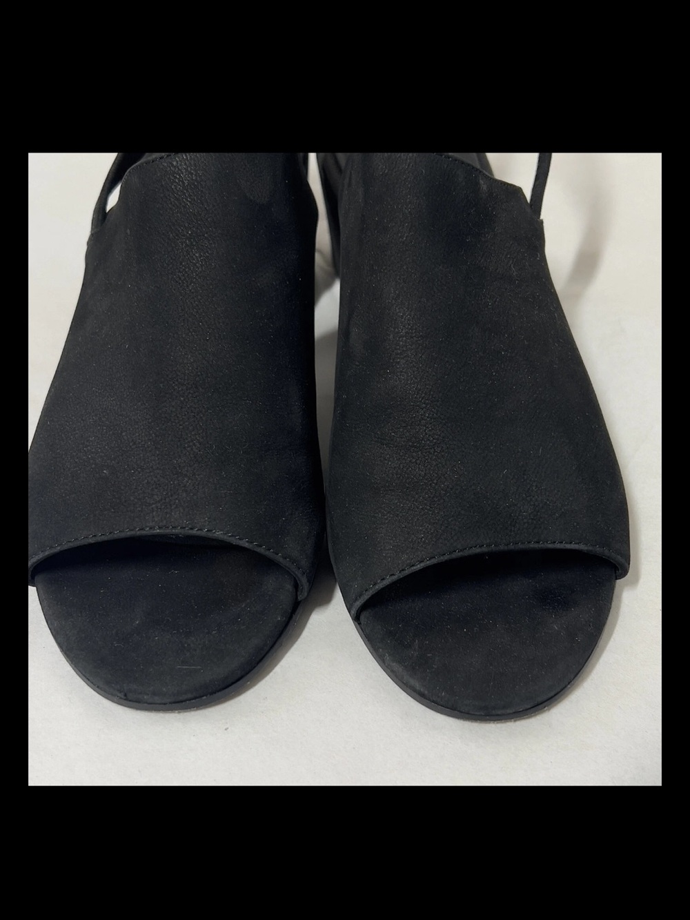 Eileen Fisher Women's Black Open-Toe Leigh Slingback Heeled Sandals‎ - Picture 6 of 11